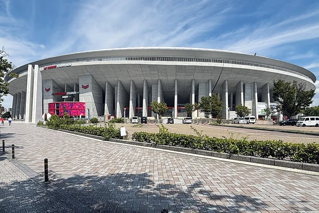 ヤンマースタジアム長居の外観（2026年撮影）